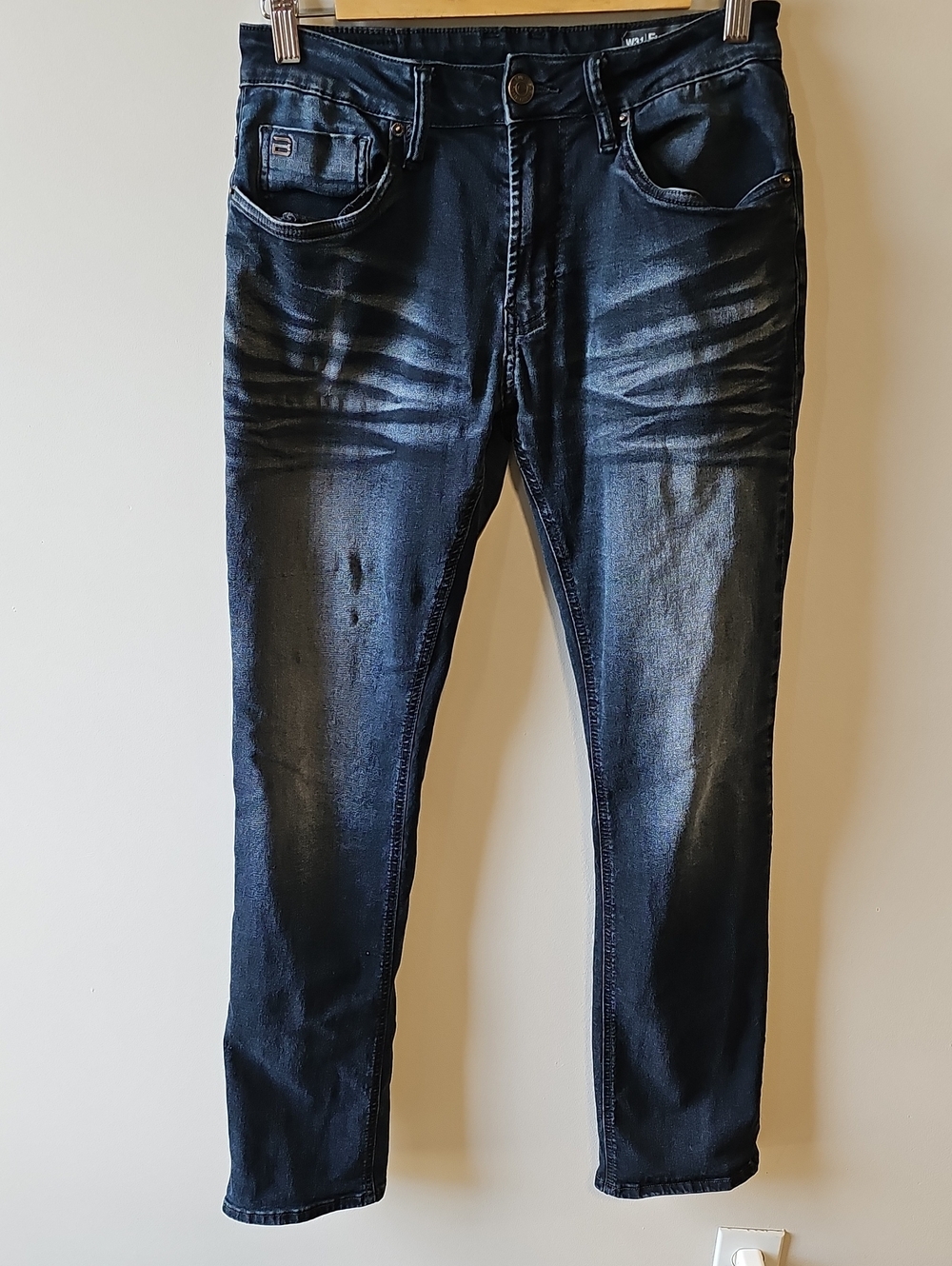 Buffalo David Bitton Evan 31x32 Washed Dark Blue Skinny Jeans